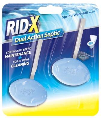 RIDX Dual Action Septic Maintenance  Toilet Bowl Cleaner  Spring Waterfall
